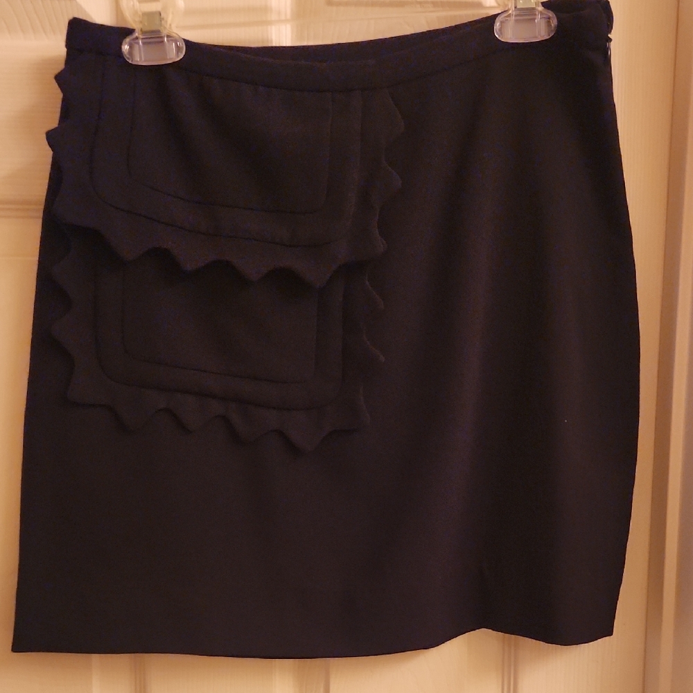 Victoria Beckham for Target Black Ruffled Mini Skirt
